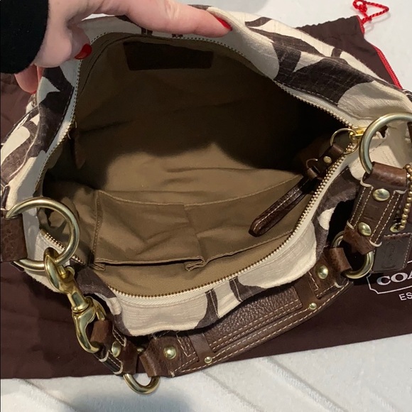 Coach Creme/Brown linen Material - Picture 4 of 5